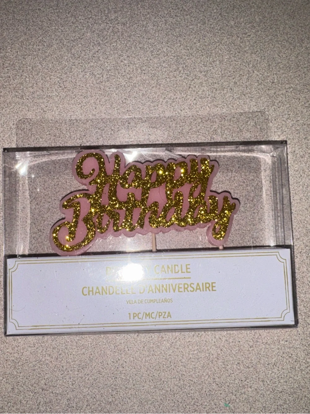 BNIB, Happy Birthday candle for cake